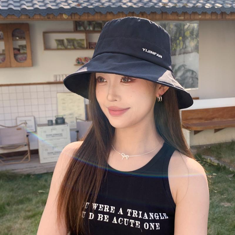 Летняя шляпа женская летняя тонкая солнцезащитная панама, подчеркивающая лицо, маленькая, универсальная, солнцезащитная шляпа