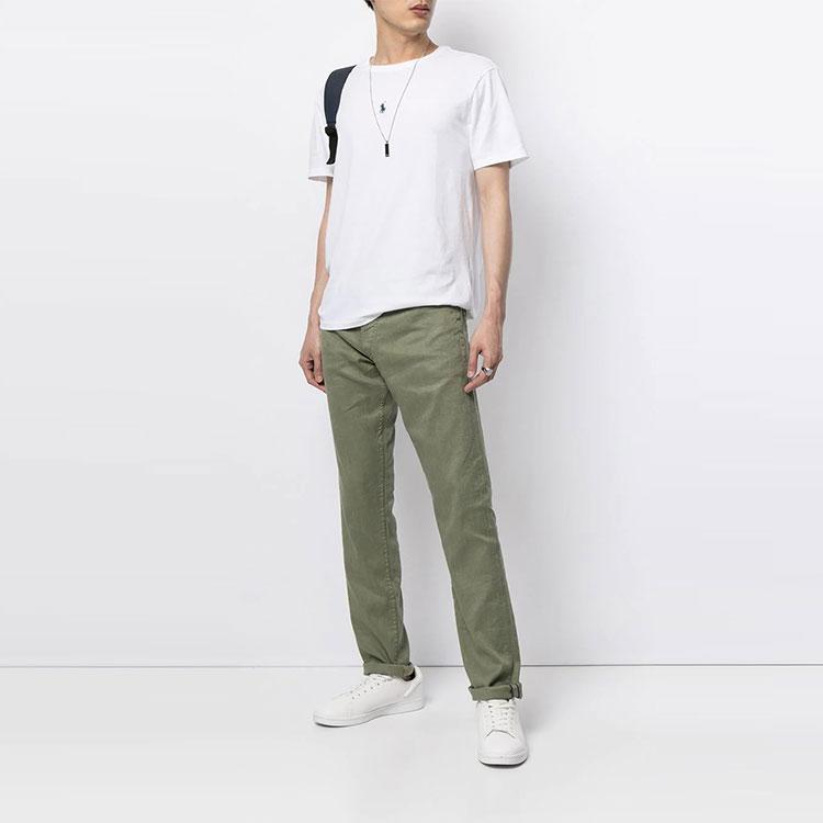 Polo Ralph Lauren Ss22 однотонная футболка с круглым вырезом и коротким рукавом для мужчин, белые 710839046-002