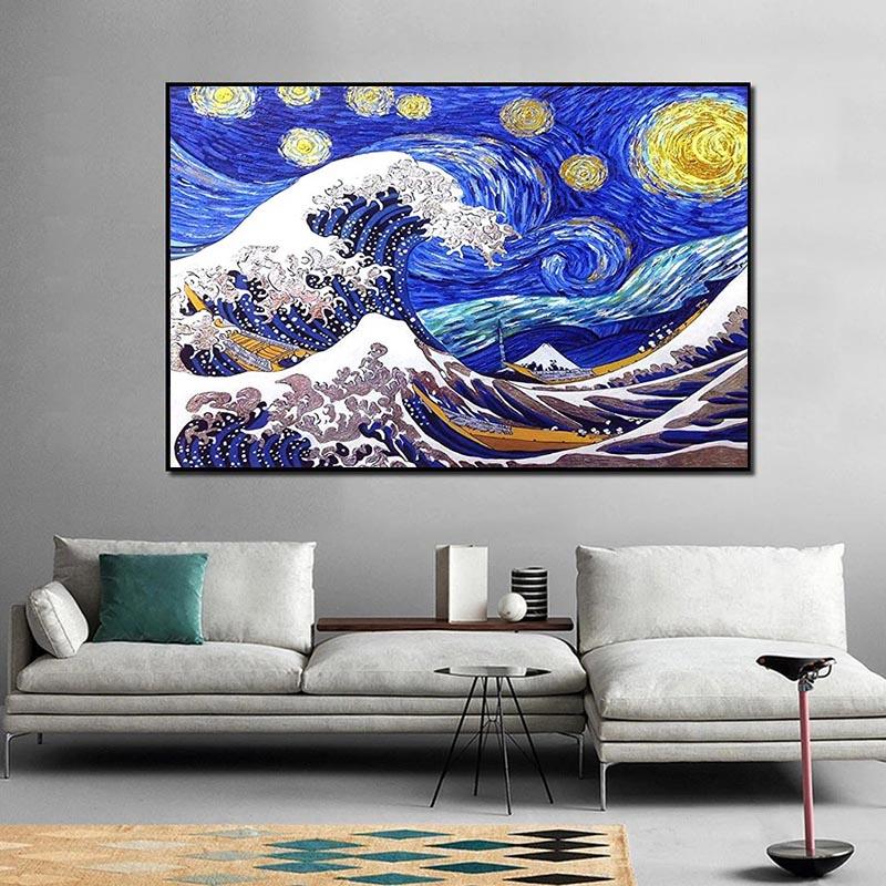 Известные картины Ван Гога, абстрактные холсты, постеры и принты, настенные художественные картины для гостиной, украшения дома, Куадрос