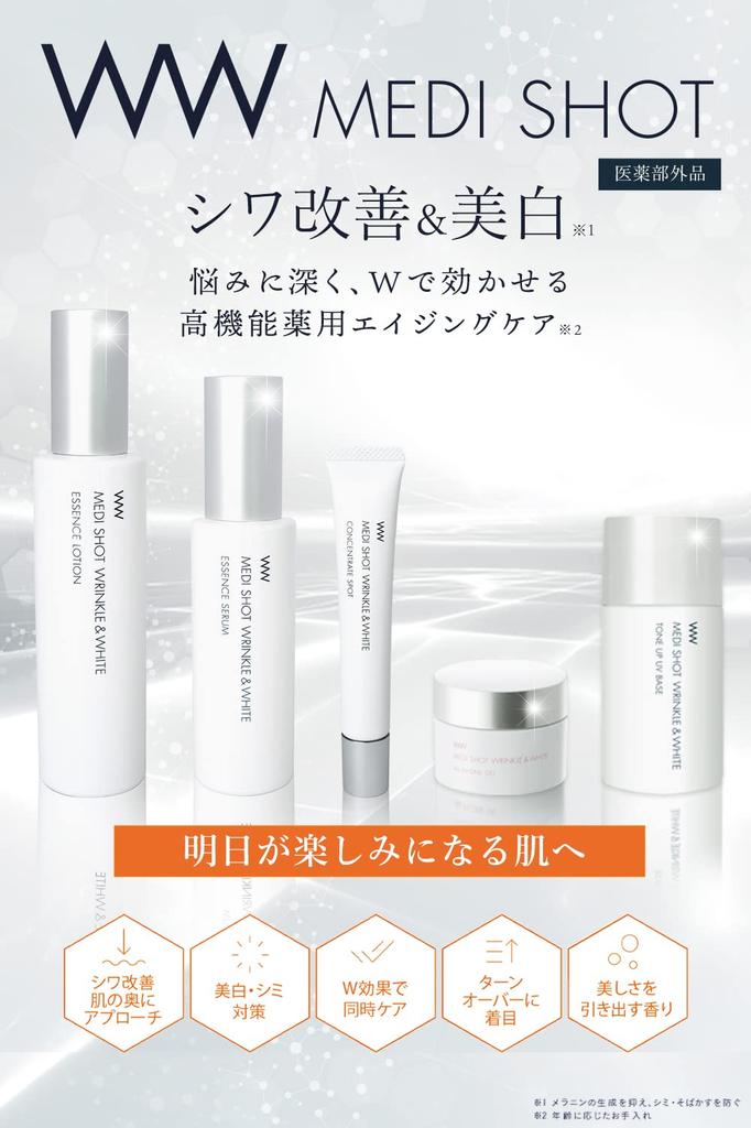 Meishoku Cosmetics Лечебный концентрат Medishot для точечного применения против морщин и отбеливания (Квази-лекарство)