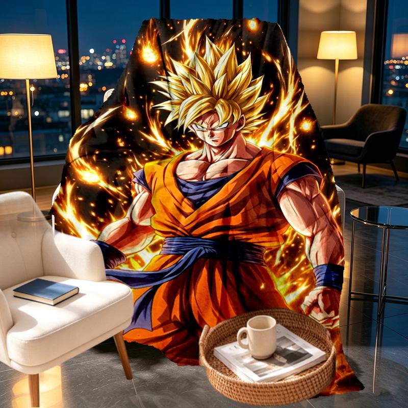 DRAGON BALL Print Blanket - Soft & Comfortable, for Bedroom, Travel, Sofa, Home Decoration - Birthday Christmas Gift for Friend