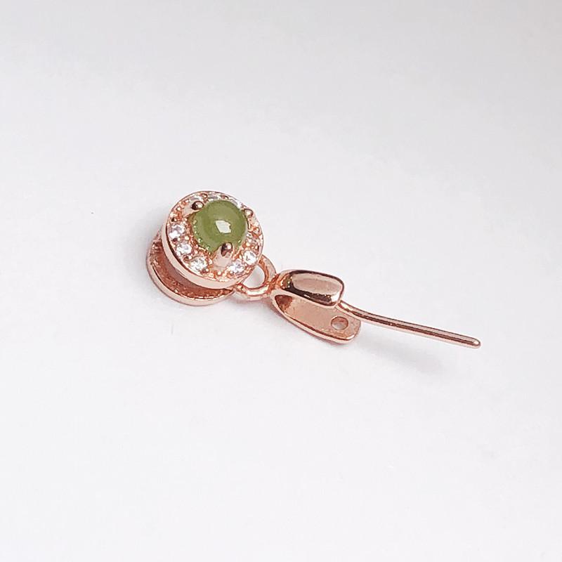 Ожерелье с подвеской из стерлингового серебра S925 с небольшой пряжкой из нефрита – дизайн Будды своими руками