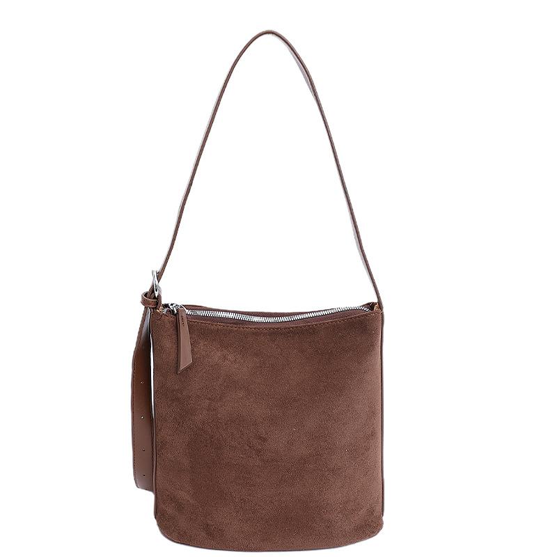 Сумка большой вместимости женская 2025 новая модная ретро сумка через плечо с высоким чувством стиля, сумка-ведро для поездок на работу, сумка-мессенджер