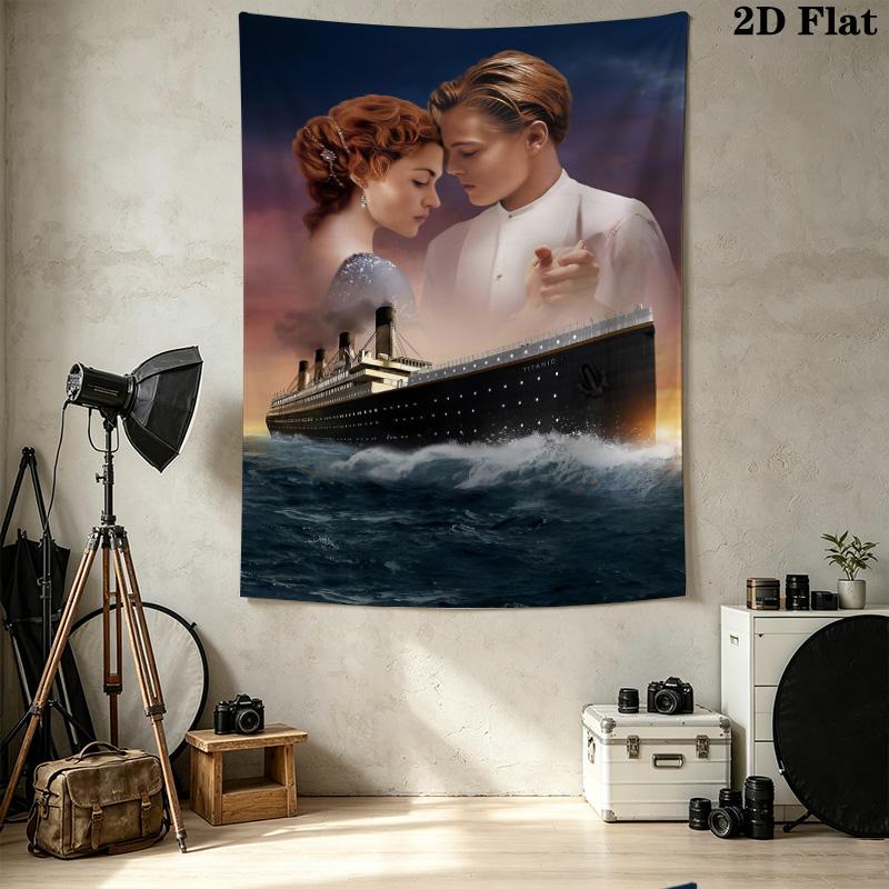 Titanic Wall Tapestry Aesthetic Wall Hanging Printed Fabric Blanket Decorative Tapestries For Bedroom Living Room Home Decor