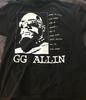 Винтажная футболка GG Allin с коротким рукавом, черная, унисекс, S-234XL, унисекс футболка