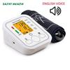 English Voice Automatic Blood Pressure Monitor Upper Arm Pulse Gauge Meter BP Heart Beat Rate Tonometer LCD Sphygmomanometer