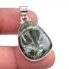 Натуральный Серафинит Драгоценный Камень 925 Проба Цельное Стерлинговое Серебро Подарок Подвеска 1,50" D3j43