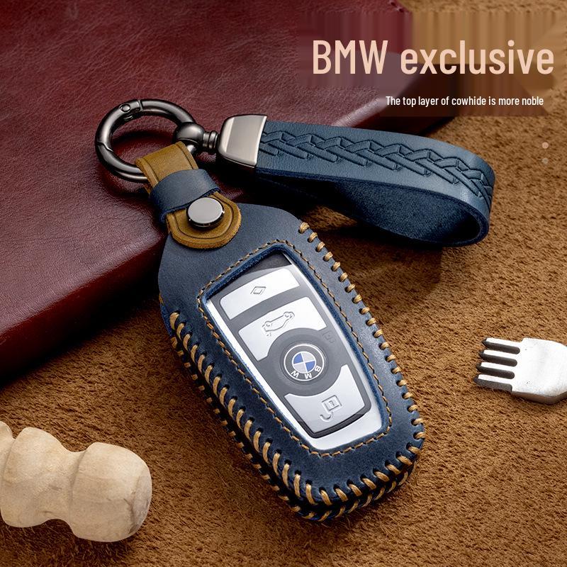 Чехол для ключа BMW с ЖК-дисплеем: Чехол из натуральной кожи для 1, 3, 5, 7 серии, X1, X3, X4, X5, X6, Blade 525, 320li. Дизайн с полной оберткой.