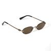 Miu Miu Solid Lens Oval Sunglasses Unisex sunglasses Gold SMUA54_E26C_FE09Z_C_051