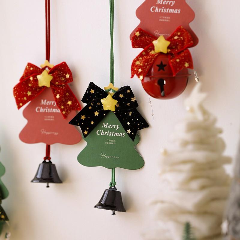 Christmas Tree Ornament Hanging Decorations With Card Bell Holiday Home Car Party Gift