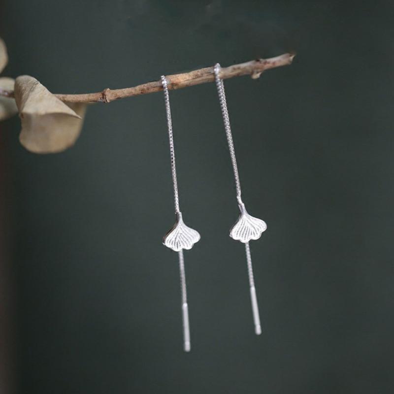 Новый! Женские длинные серебряные серьги с кисточками в корейском стиле, простые универсальные стильные серьги, ювелирные аксессуары