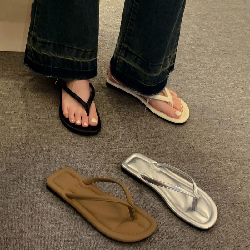 Летние Сексуальные Женские Шлепанцы Модные Шлепанцы на Плоской Подошве Пляжная Обувь Уличные Удобные Тапочки Дизайнерские Сандалии