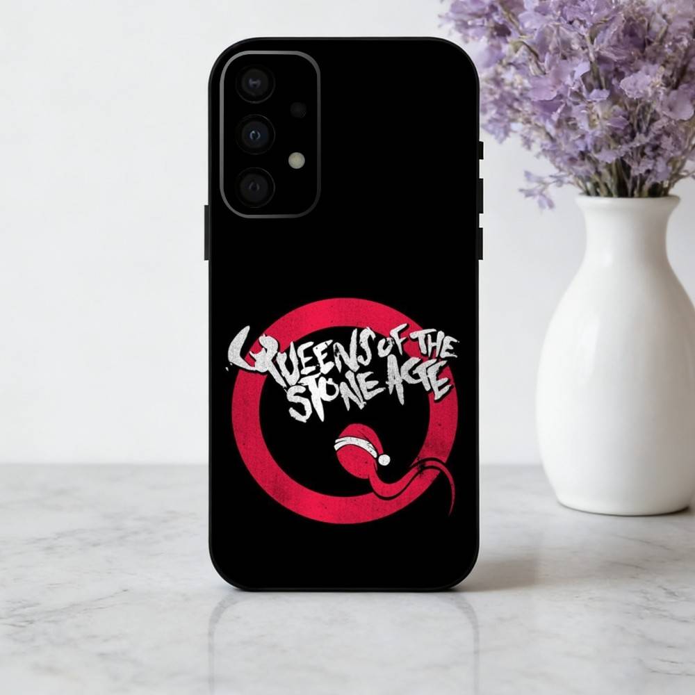 Rock Q-Queens of the S-Stone Age phone Case For Samsung Galaxy A73,A72,A71,A70,A53,A52,A51,Others Soft Black Shell