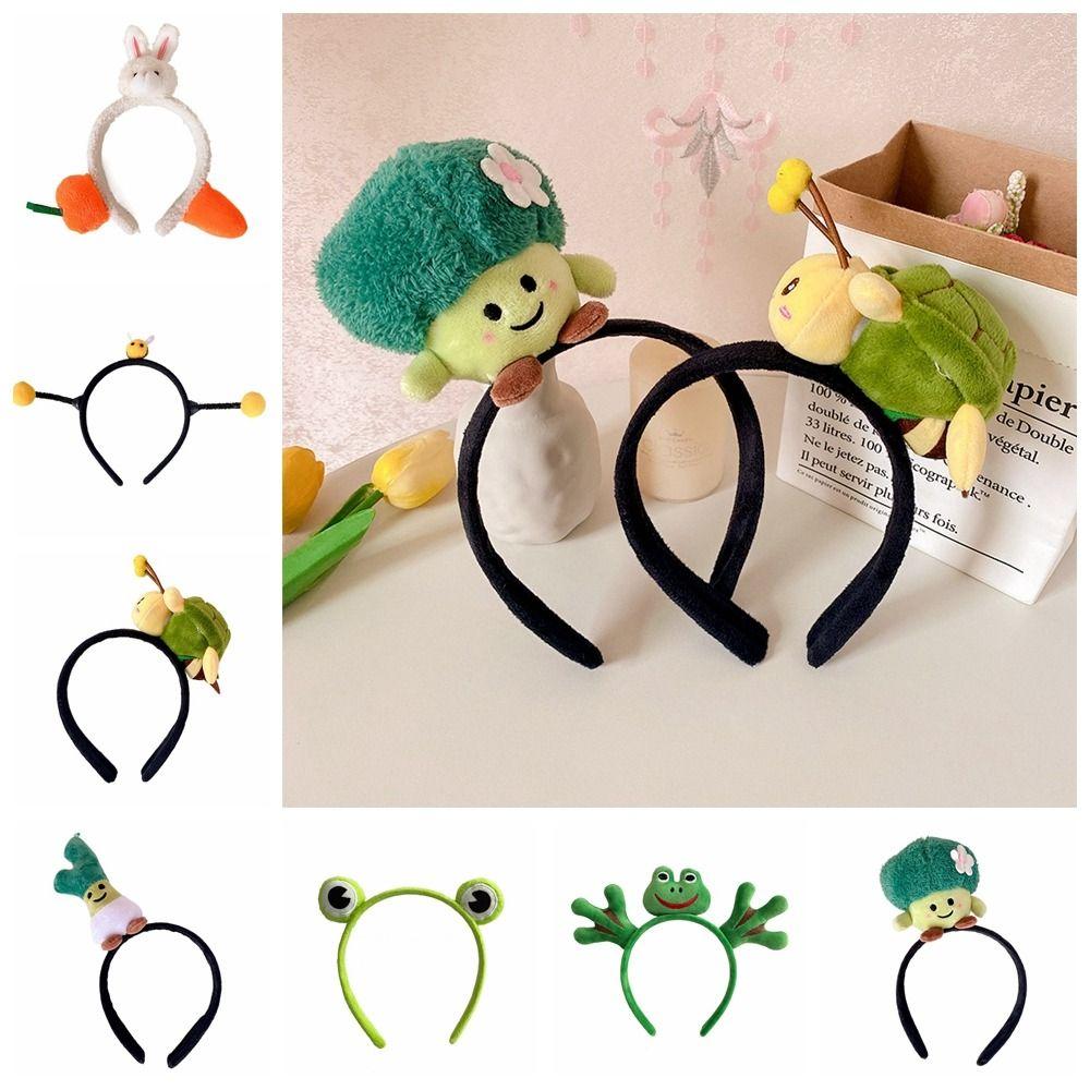 Tortoise Frog Plush Hairband Cartoon Vegetable Headband Lovely Children