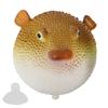 Aquarium Puffer Fish Luminous Simulation Rubber Fish with Suction Cup for Fish TanksOrange