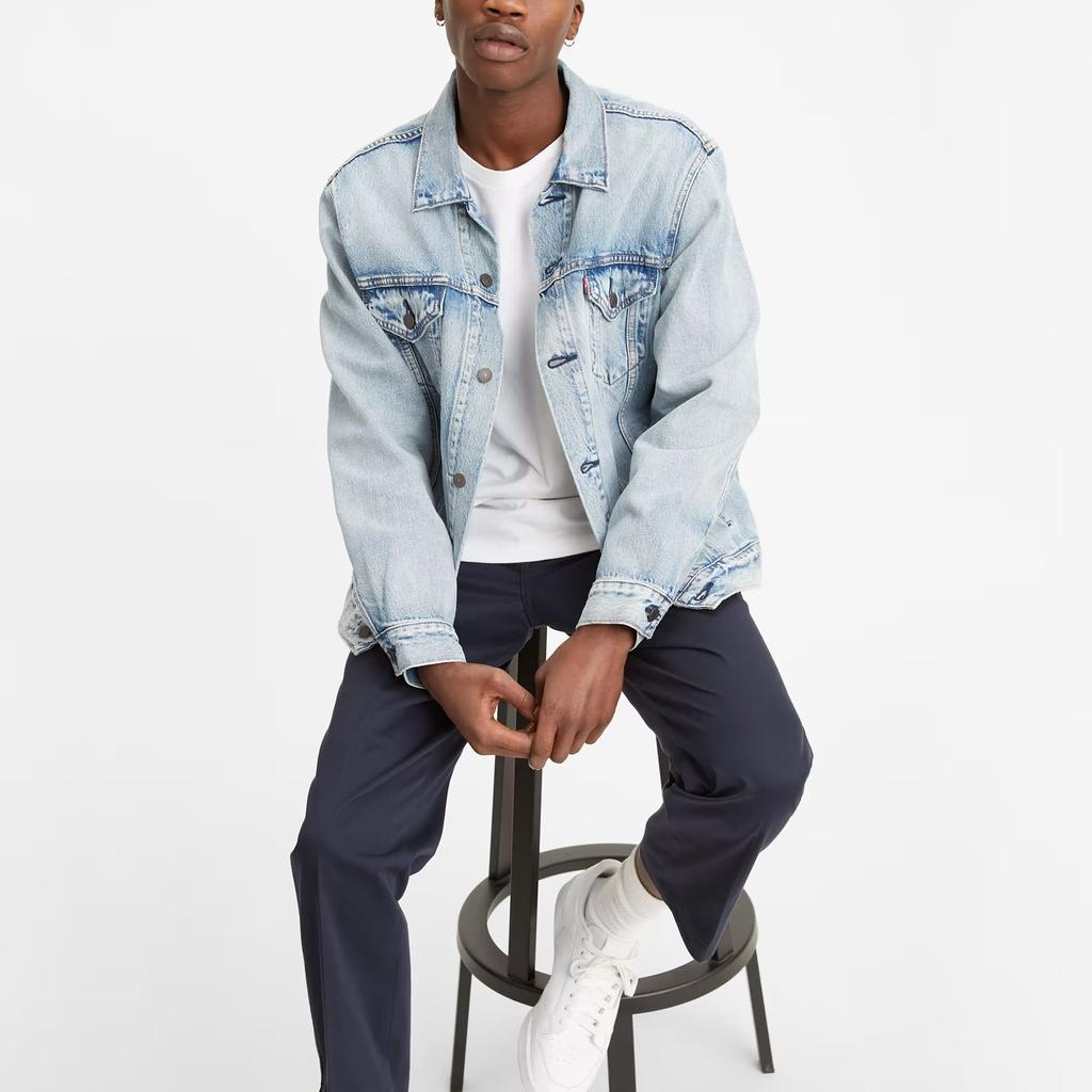 Джинсовая куртка Levis Washed Vintage Single Button, мужские куртки, светло-синие 77380-0014