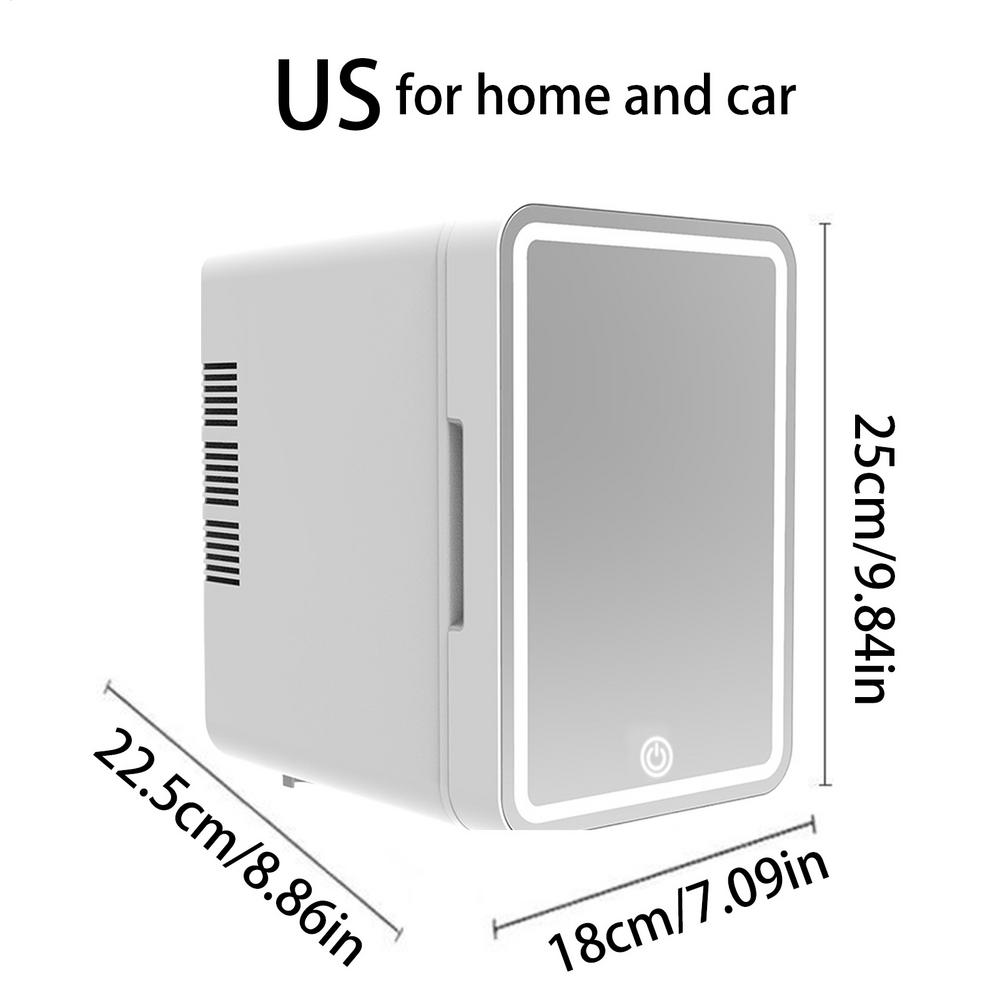 Мини-холодильник для автомобиля 6 л 12 В постоянного тока 100~240 В переменного тока Электрический Портативный Косметический Охладитель Нагреватель Морозильник US/UK/EU Автомобильный Мини-холодильник Бокс для льда