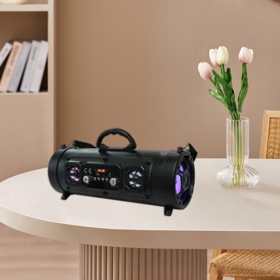 Bluetooth-совместимый динамик Портативный беспроводной динамик Аудио Радио Сабвуфер Громкий динамик с красочными световыми эффектами