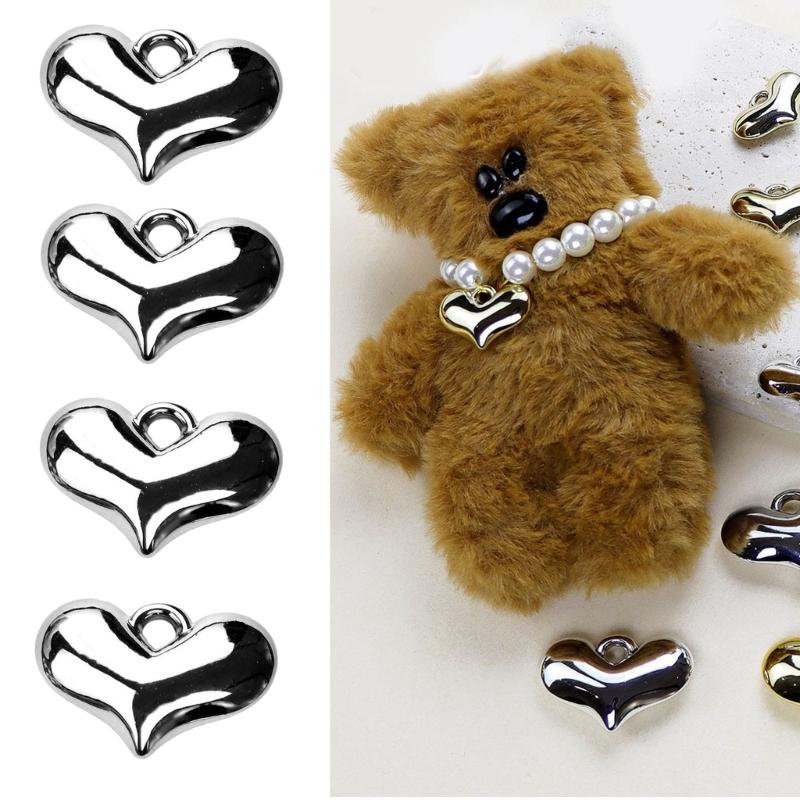 Универсальный набор подвесок в форме сердца для брелоков, ассорти подвесок в виде сердца любви, материалы для изготовления украшений своими руками, ожерелья, шармы