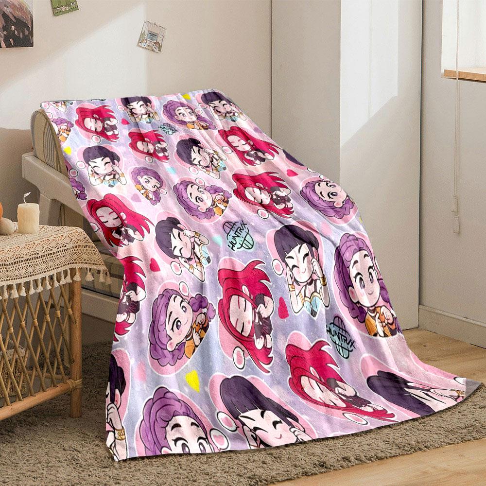 Anime Style Cute Girls Pattern Blanket print blanket soft and cozy perfect for the living room bed sofa or a nap,gift
