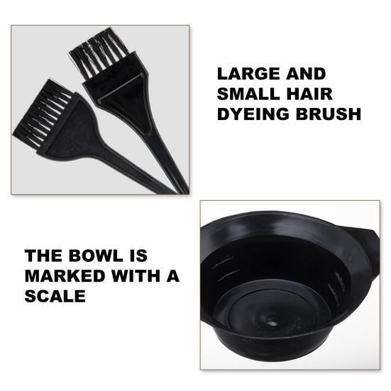 Yousheng 8 шт./набор кистей для окрашивания волос, пластиковые кисти с длинной ручкой и мягкой щетиной для окрашивания волос, миска, беруши для дома