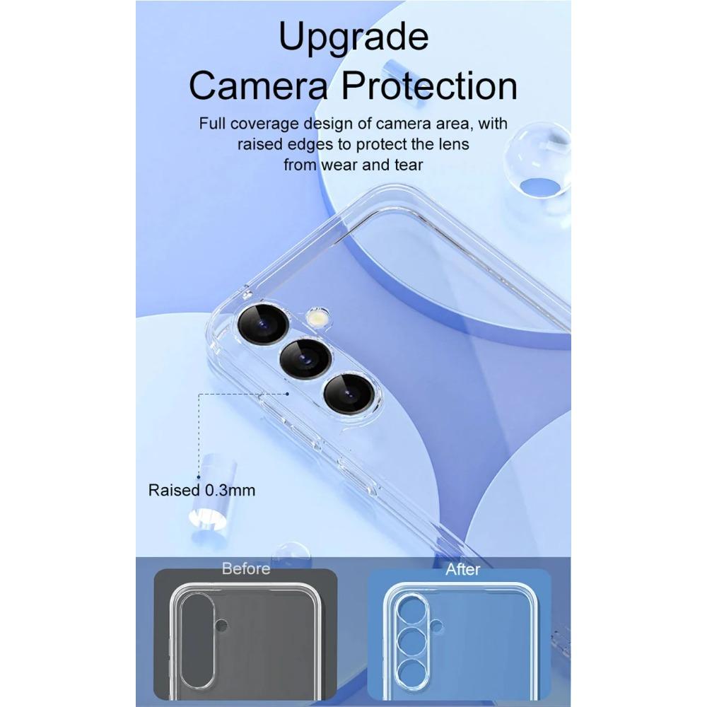 Прозрачный силиконовый мягкий чехол для Samsung Galaxy S24 S23 S21 FE S22 Plus A14 A34 A54 Ультратонкий прозрачный чехол из ТПУ