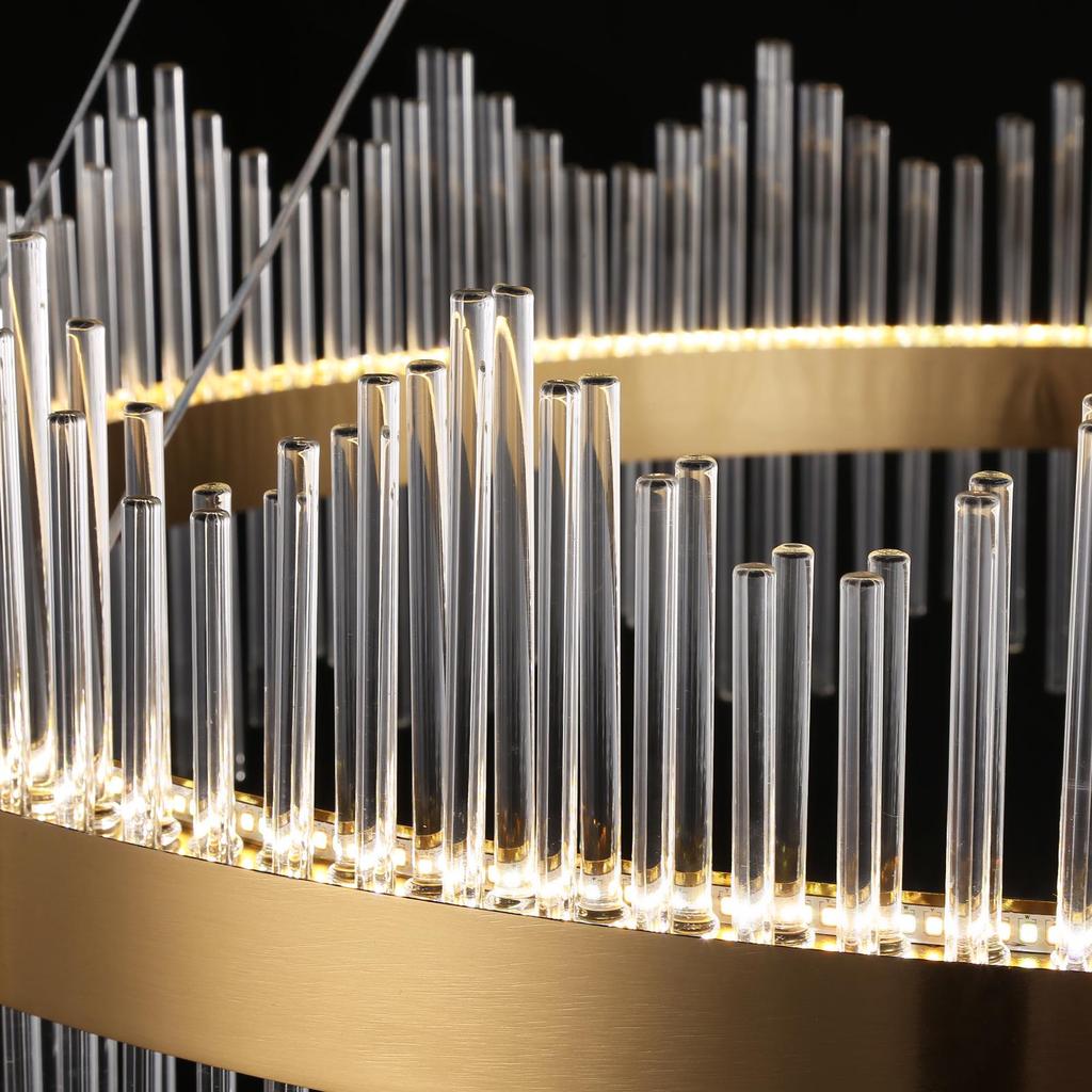 Роскошная хрустальная люстра в стиле постмодерн для гостиной, спальни или столовой — индивидуальный дизайн кольца