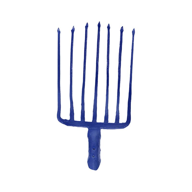 Промышленная стальная девятизубая вилка: Сельскохозяйственный инструмент с рукояткой из массива дерева