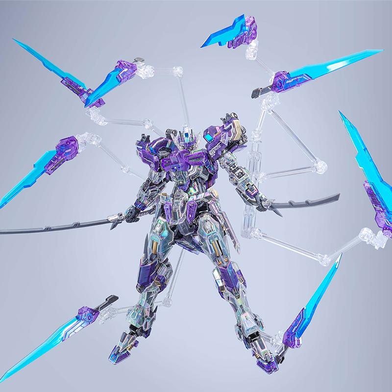 Original Holographic Translucent Valkyrie Assembly Model Action Figures Mecha Scp Process Toys Desktop Ornament Collectable Gift
