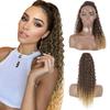 Women Long Kinky Curly Ponytail Hair Synthetic Drawstring Ponytail Clip-In Wig Wrap Around Ponytail