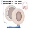 Мягкие сменные амбушюры из протеиновой кожи для Anker Soundcore Life Q10, Q20, Q30, Q35 с инструментом для установки