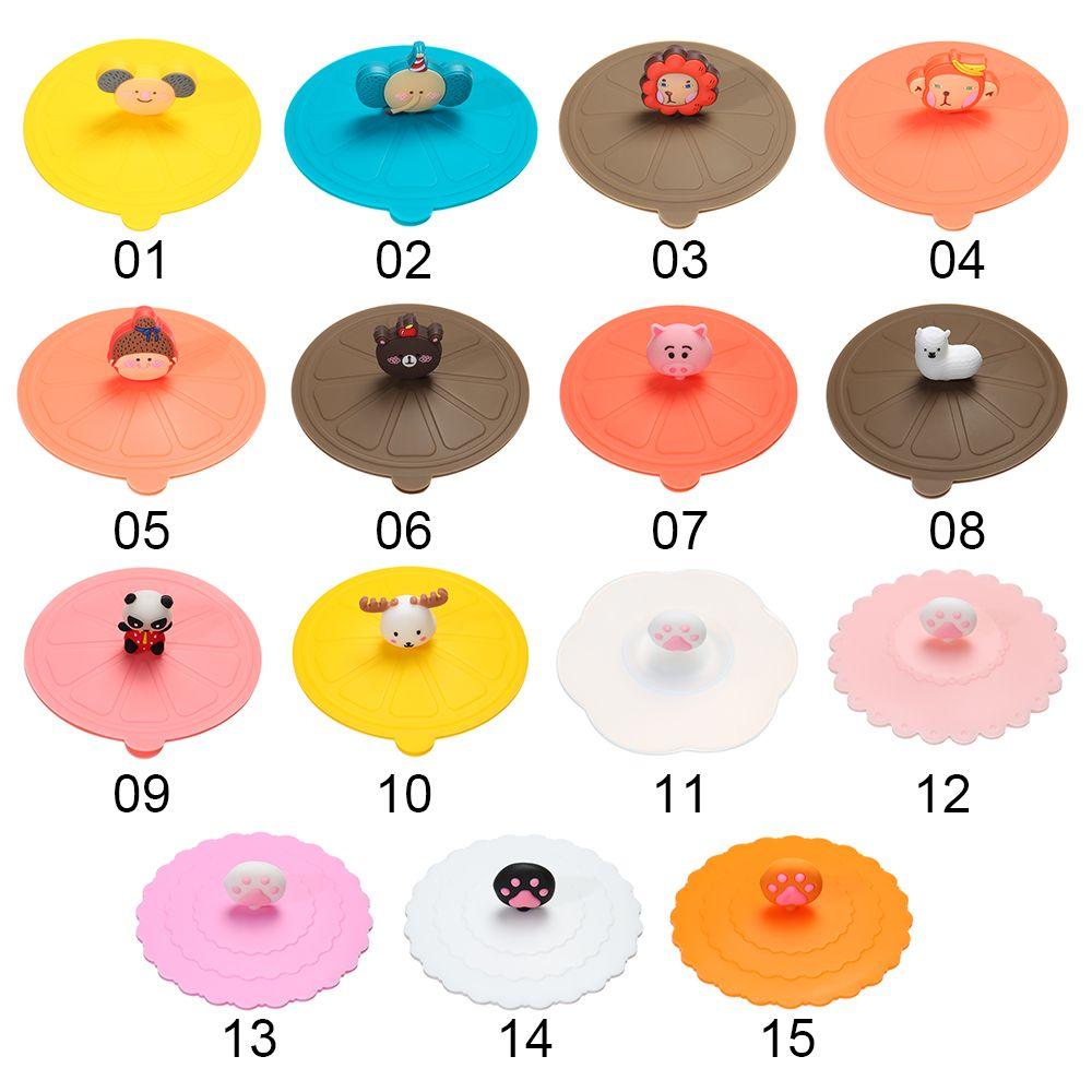 Seal Tea Coffee Lids Cap Leakproof Dustproof Suction Cup Cover Silicone Cup Cover