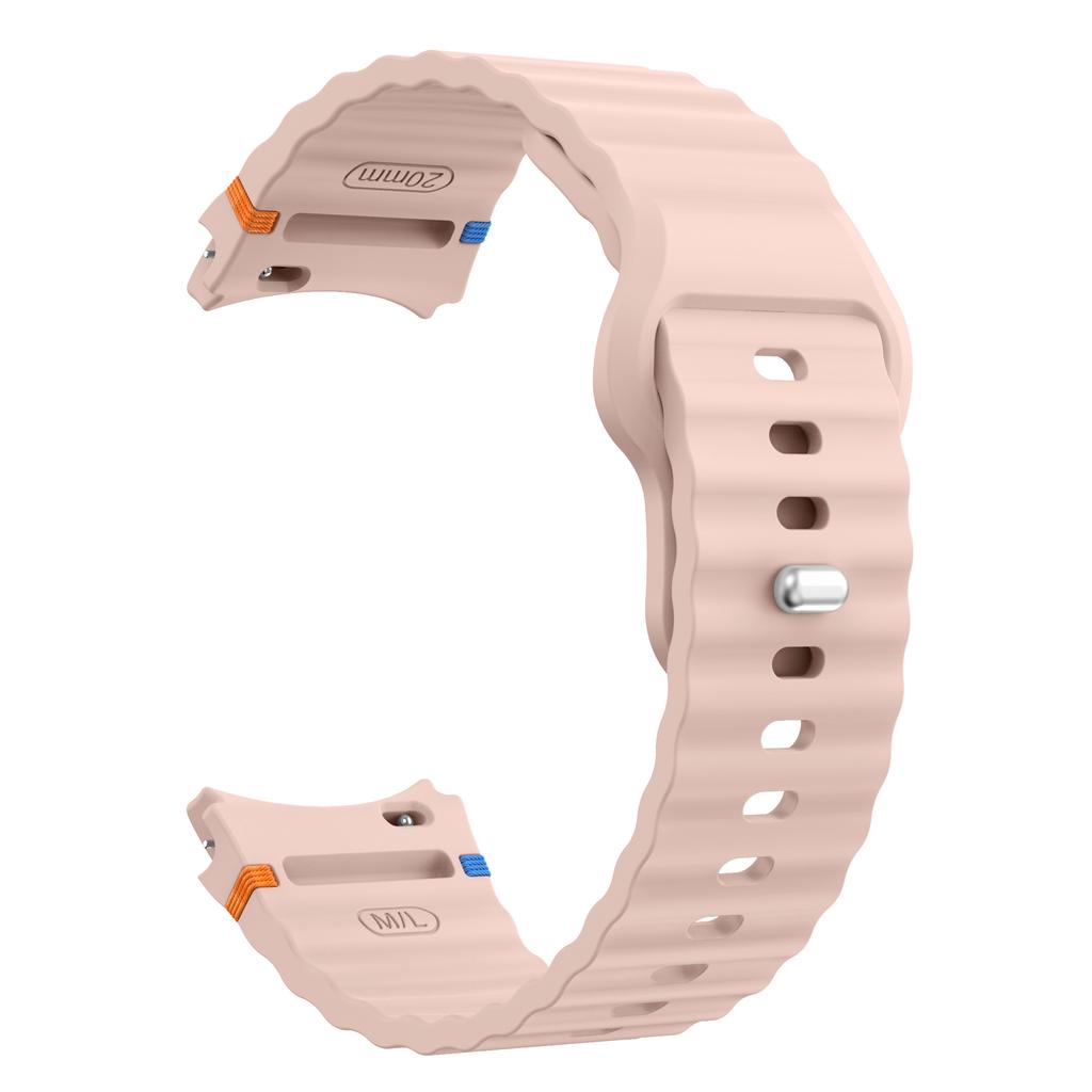 Watch Band For Samsung Galaxy Watch7 40mm 44mm/Watch6 40mm 44mm Wave Silicone Wrist Strap