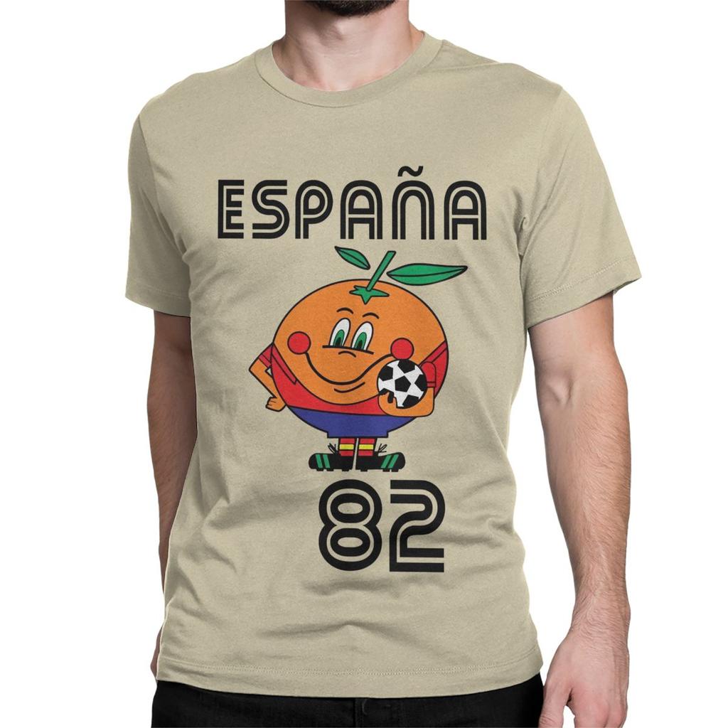 Футболка Naranjito Мужская Женская Хлопковая Футболка Круглый Вырез Espana 82 Талисман Испании 1982 Футбол Футбол Футболка Одежда Большой Размер