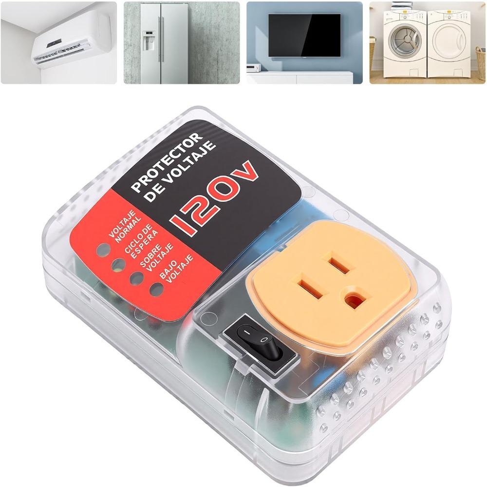 Single Outlet Voltage Protector 120V Voltage Regulator Home Appliance Protector Refrigerator