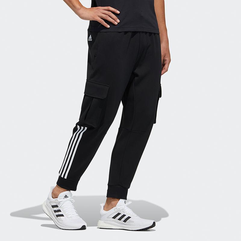 Adidas CNY Series Joggers with Utility Pockets and Elastic Ankles Men Bottoms Black GP0913
