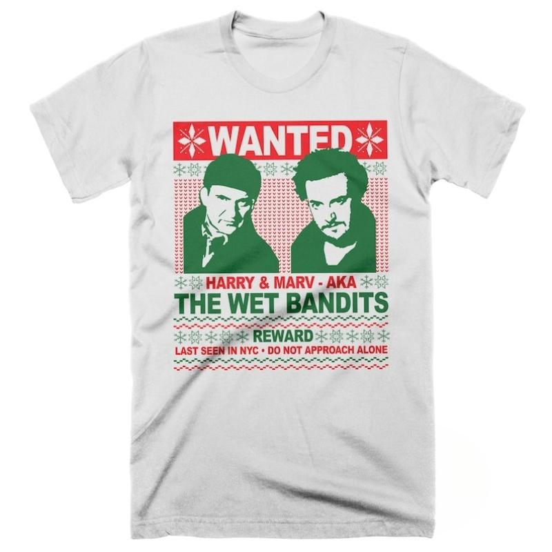The Wet Bandits Harry and Marv TShirt Funny Home Alone Movie Christmas Graphic T Shirts Woman Man Cotton Shortsleev