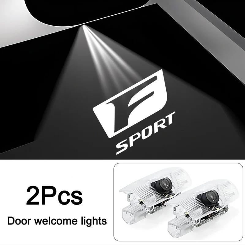 Car Stickers HD Car Door Lamp Projector Car Badge Welcome Light For Lexus F SPORT RX330 IS250 Ct200h ES300h RX350 IS300h RX450h