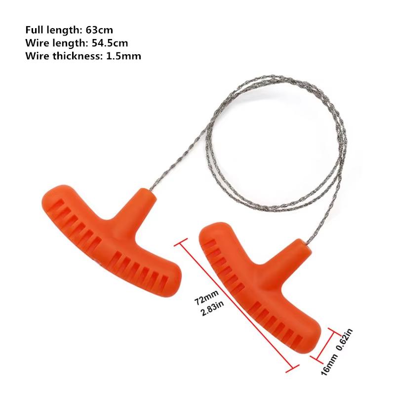 Высококачественная многоцелевая мини-карманная проволочная пила из нержавеющей стали, оранжевая, для активного отдыха, кемпинга, аварийного выживания.