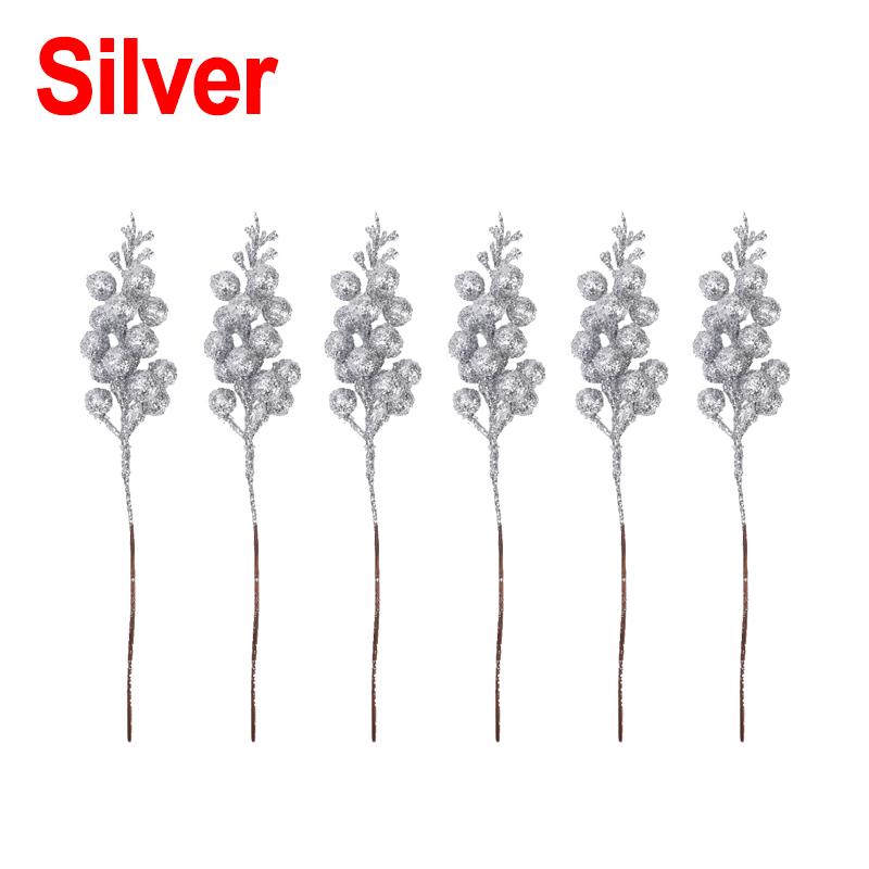 1-20 шт. блестящие искусственные красные ягодные стебли рождественские искусственные ягодные ветки самодельные рождественские елочные гирлянды украшения для праздничного стола