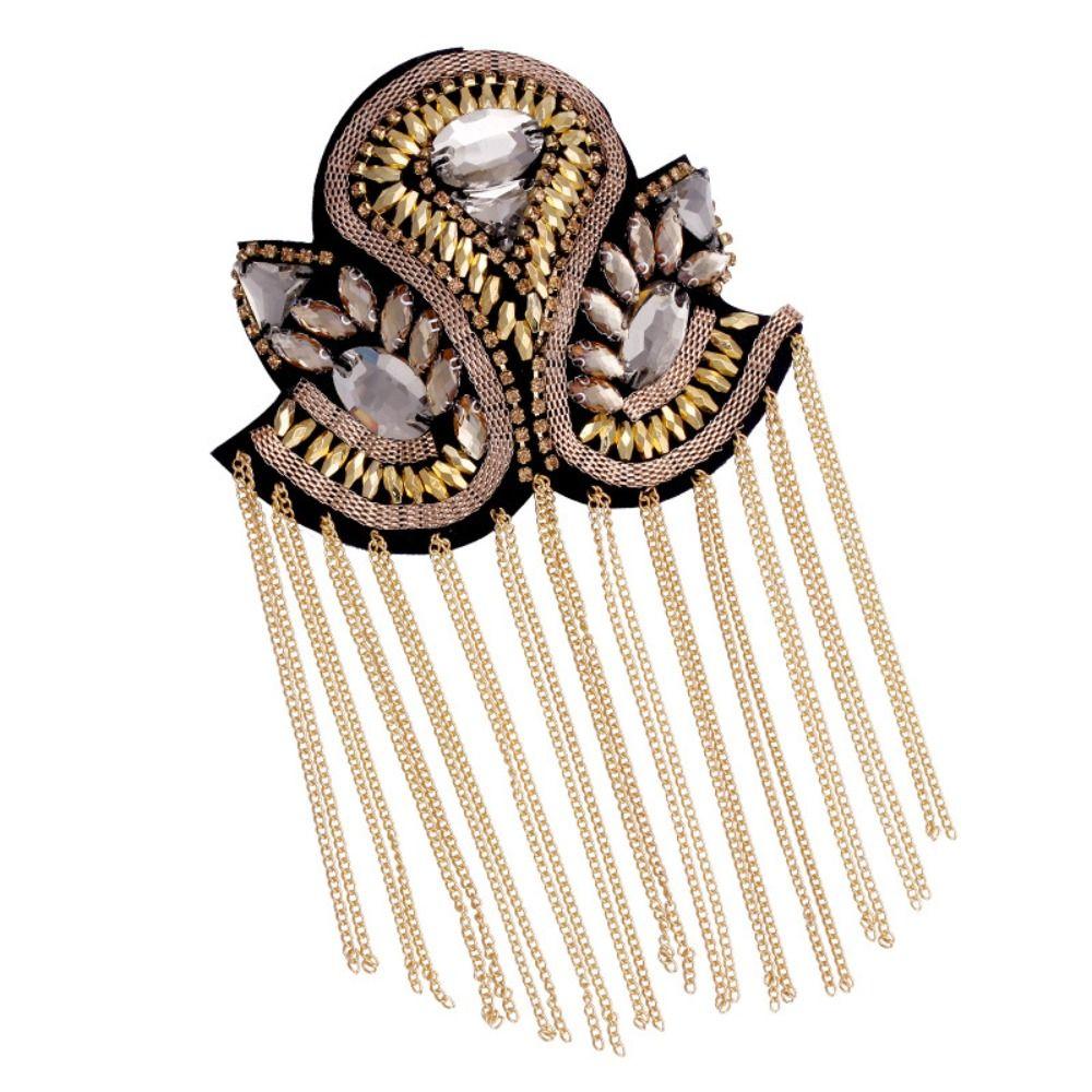 Rhinestone Fringe Shoulder Mark Brooch Shoulder Flash Jewelry Theatre Armband  Party