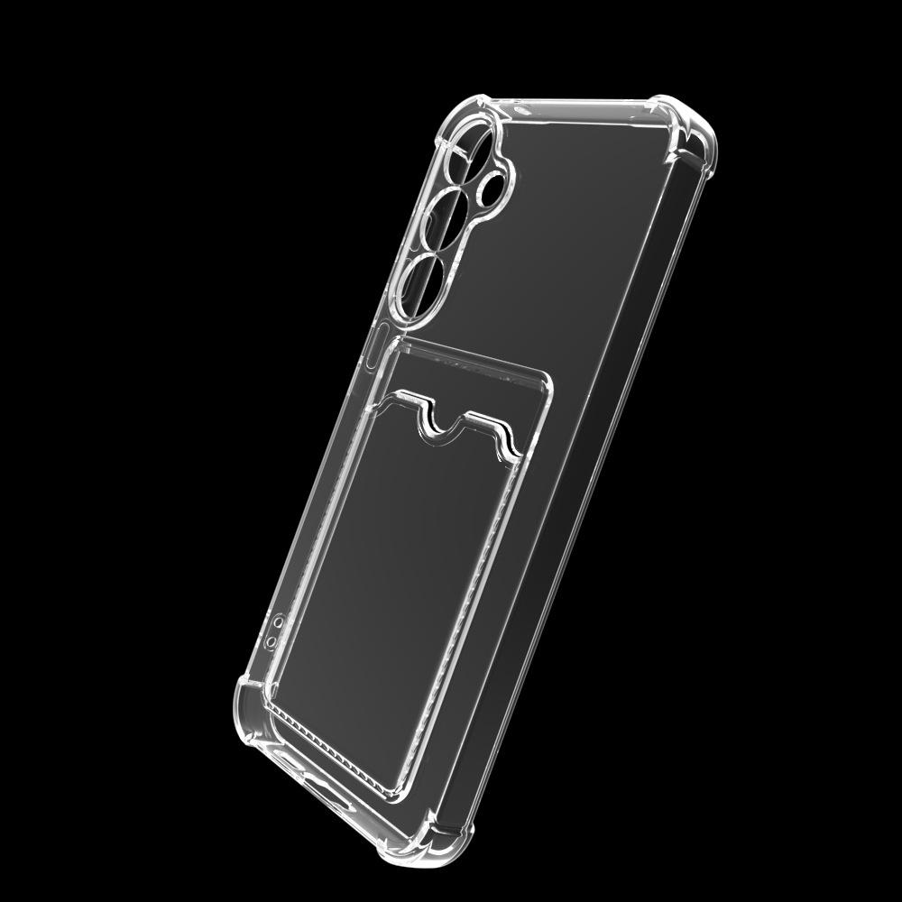 For For Samsung Galaxy S10 S20 S21 S22 S23 S24 FE Plus UItra Luxury Soft Card Bag Phone Case Transparent Bumper Cover