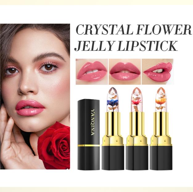 Waterproof Lipgloss Flower Lipstick Temperature Change Color Jelly Lipstick Moisturizer