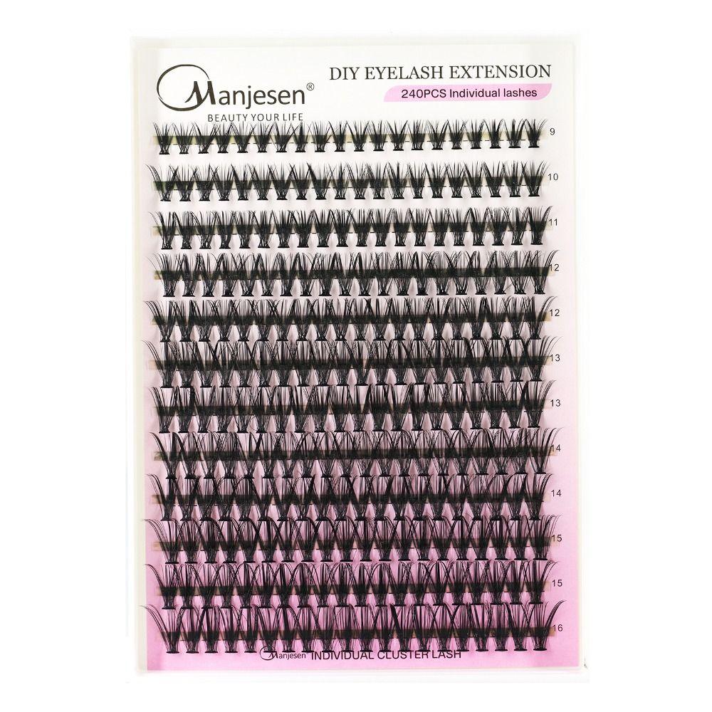 Natural Look 120/144/240 Pcs Lash Clusters DIY Eyelash Extension Kit for Beginners