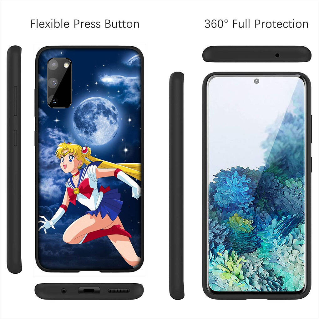 Чехол для iPhone 17 16 15 Xiaomi Poco Redmi Note 14 13 12 11 Pro Max 9 16e Samsung Galaxy S25 S24 S23 OPPO Huawei Комиксы Сейлор Мун Милый Чехол для Телефона