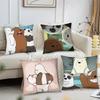 We B-Bare B-Bears Cartoon Fairy Tales Pillow Case Square Pillow Bedroom Sofa Leisure Comfort Cushion Living Room Home Decoration