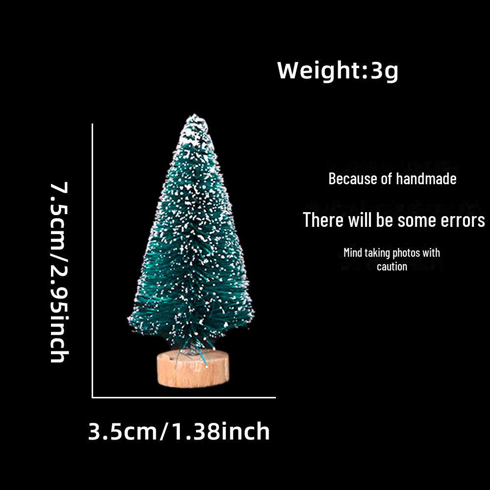 White Mini Christmas Tree Desktop Ornament - Small Christmas Decorations for Window Display