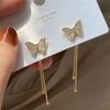 Butterfly Tassel Dangle Earrings for Women Korean Creative Design Temperament Personality Jewelry Girl Gift Brincos