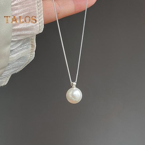 Women Necklace Faux Pearl Pendant Copper Snake Bone Chain Party Wedding Prom Clavicle Necklace Neck Jewelry