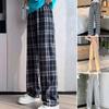 Women's Retro Elastic Waist Straight Pants Solid Color